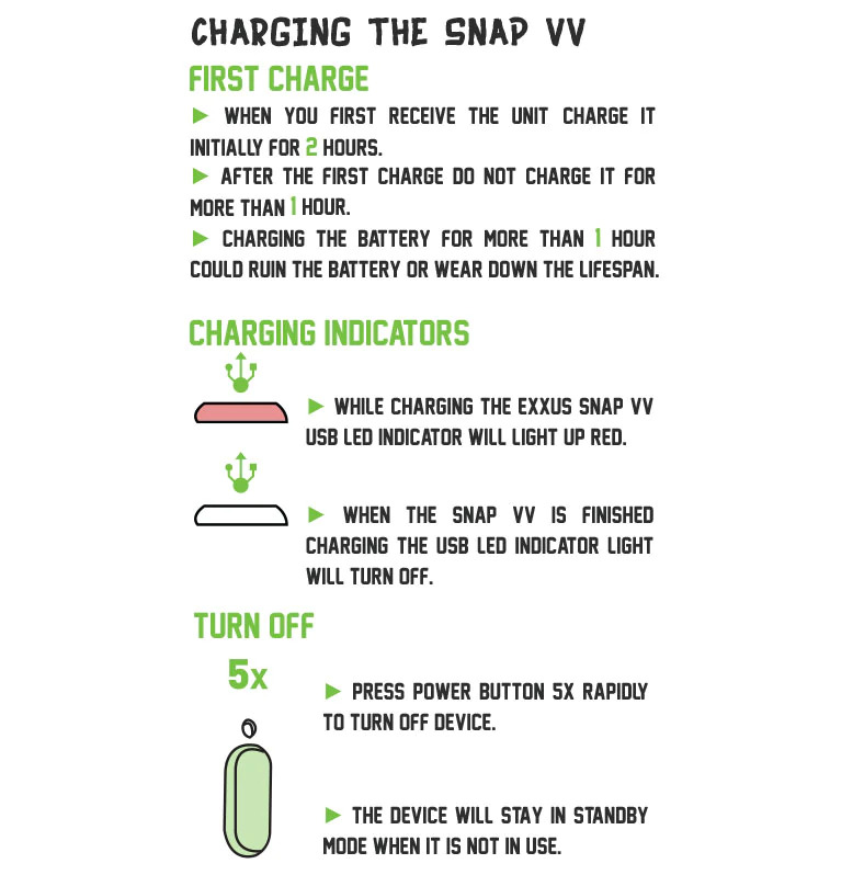 Charging the snap VV
